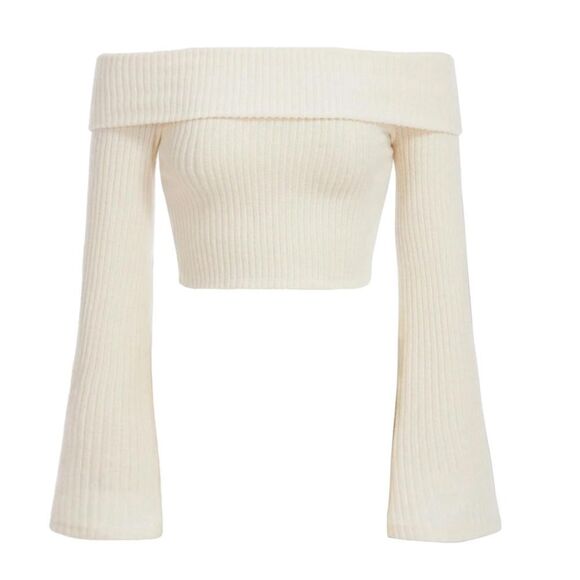 Cream off the shoulder sweater - Picture 2 of 2